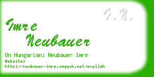 imre neubauer business card